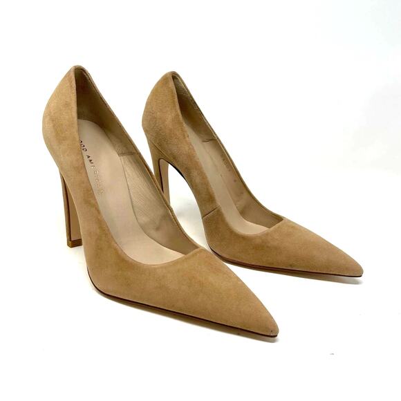 Good American Icon Pump Suede Nude Heels Size 6 NIB GA001S-E - Picture 8 of 8